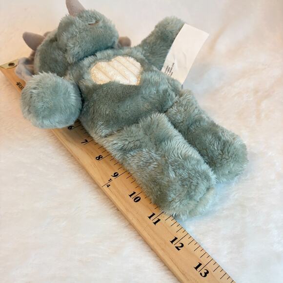 11" Musical Lullaby Triceratops Plush Green Soother Stroller Clip 2023 Dream Gro - Picture 9 of 9